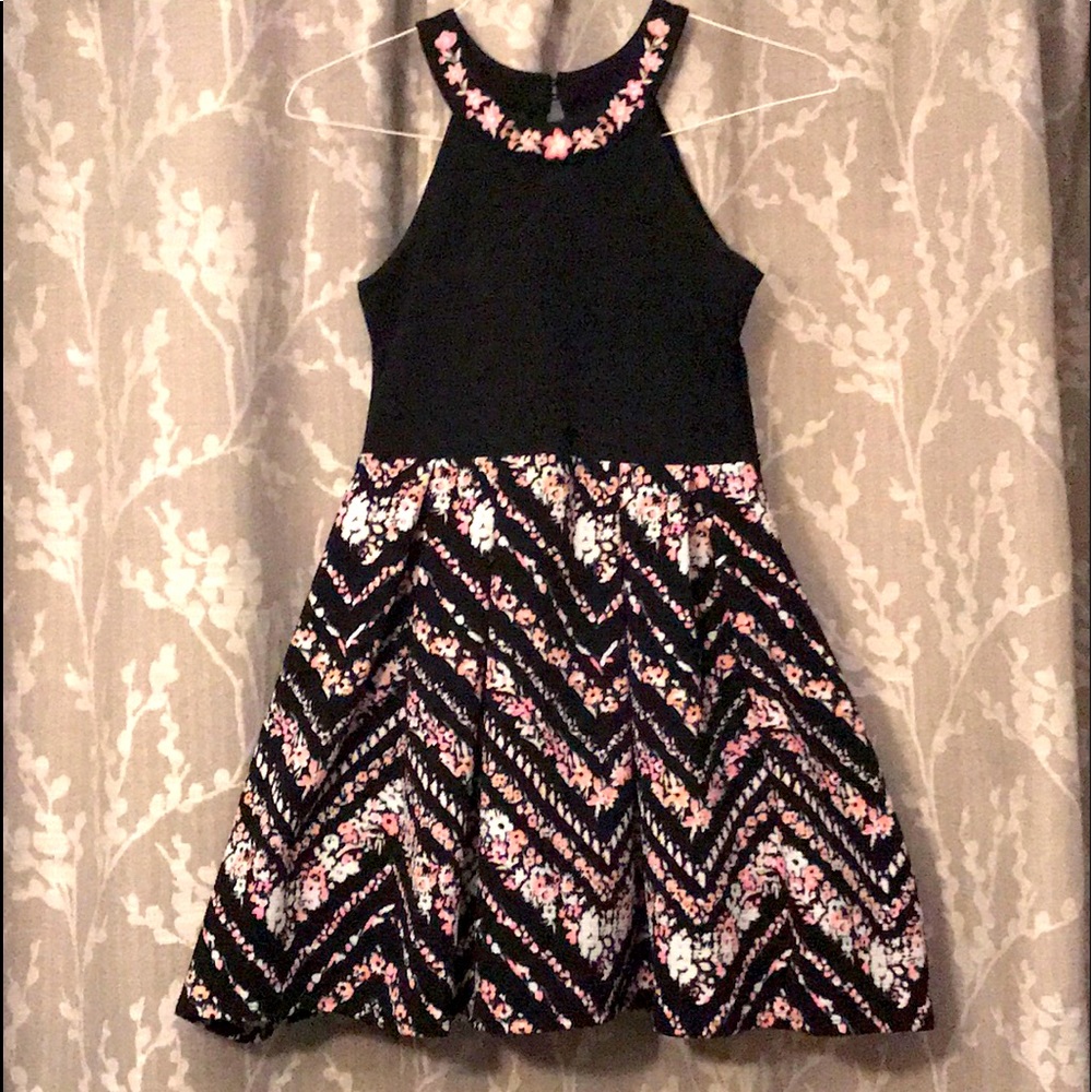 Knit Works A-Line Sleeveless Halter Dress